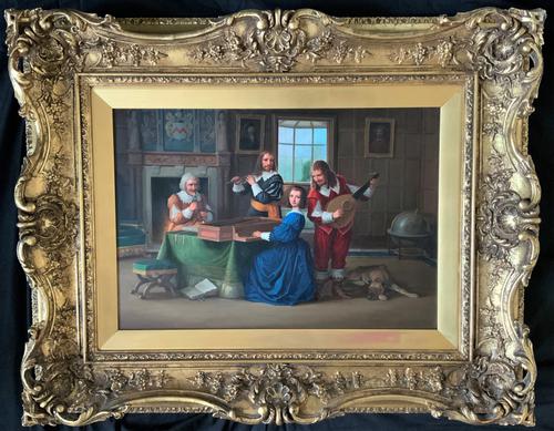 Large Magnificent Antique Musicians Oil Portrait Painting 'John Berry 1920-2009' (1 of 1) Large Magnificent Antique Musicians Oil Portrait Painting 'John Berry 1920-2009' (1 of 1)