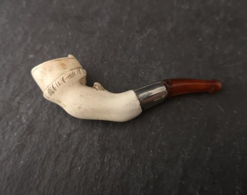 Antique Meerschaum Pipe, Amber & Silver (1 of 6) Antique Meerschaum Pipe, Amber & Silver (1 of 6)