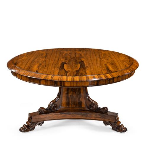 Regency Figured Rosewood Tilt-Top Centre Table (1 of 12)