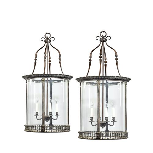 Pair of 20th Century Brass Hanging Lanterns in the Style of Lutyens (1 of 6) Pair of 20th Century Brass Hanging Lanterns in the Style of Lutyens (1 of 6)