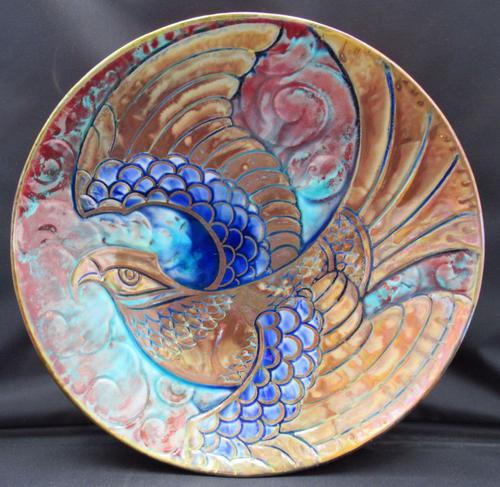 Pilkington Royal Lancastrian Lustre Dish with Eagle Design by Richard Joyce (1 of 1)