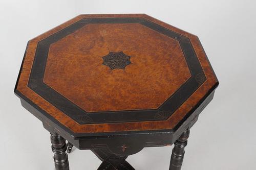 Victorian Ebonised & Amboyna Occasional Table (1 of 3) Victorian Ebonised & Amboyna Occasional Table (1 of 3)