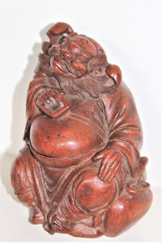 Finely Carved Bamboo Oriental Deity Figure of Nice Chunky Proportions Good Patina (1 of 7) Finely Carved Bamboo Oriental Deity Figure of Nice Chunky Proportions Good Patina (1 of 7)