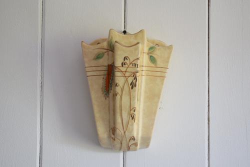 Art Deco Arthur Wood Wall Pocket with Gold Lustre (1 of 10) Art Deco Arthur Wood Wall Pocket with Gold Lustre (1 of 10)