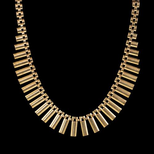 Vintage Cleopatra Fringe Necklace 9ct Gold Dated 1966 (1 of 6)