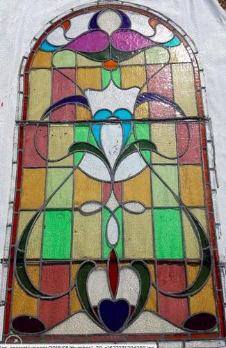 Large Stained Glass Window in Two Sections (1 of 1)