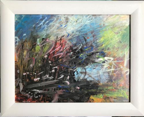 Original Oil on Board 'Tempesta' by Terence Howe. Signed & Dated 1986. Framed in a Hand Painted Frame (1 of 2) Original Oil on Board 'Tempesta' by Terence Howe. Signed & Dated 1986. Framed in a Hand Painted Frame (1 of 2)