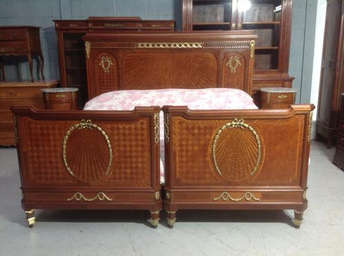 French Inlaid Emperor Bed (1 of 13)