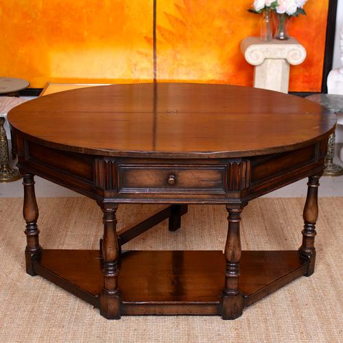 Oak Creedence Table Large Carved Folding Dining Console Table (1 of 12)