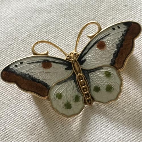 Enamel Butterfly Brooch by Hroar Prydz, Norway c.1960 (1 of 3)