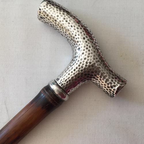 Silver Handled Bamboo Walking Cane - London 1882 (1 of 1) Silver Handled Bamboo Walking Cane - London 1882 (1 of 1)