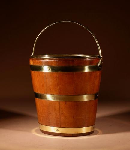 Dutch Coopered Oval Mahogany & Brass Tea Bucket / Jardinière, 19th Century (1 of 7) Dutch Coopered Oval Mahogany & Brass Tea Bucket / Jardinière, 19th Century (1 of 7)