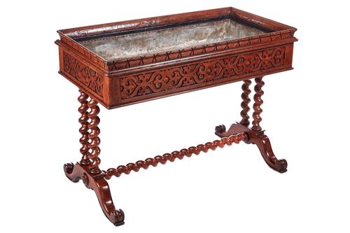 Unusual Large Antique Victorian Carved Oak Planter (1 of 8) Unusual Large Antique Victorian Carved Oak Planter (1 of 8)