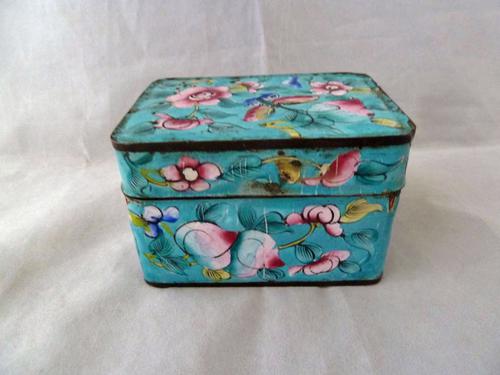 Late 19th Century Chinese Canton Enamel Box (1 of 6) Late 19th Century Chinese Canton Enamel Box (1 of 6)