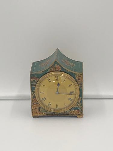 Antique French Green Chinoiserie Mantel Clock (1 of 7)