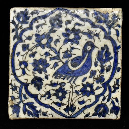 Blue & White Pottery Tiles Possibly Zand or Early Qajar Iran, Late 18th Century (1 of 1) Blue & White Pottery Tiles Possibly Zand or Early Qajar Iran, Late 18th Century (1 of 1)