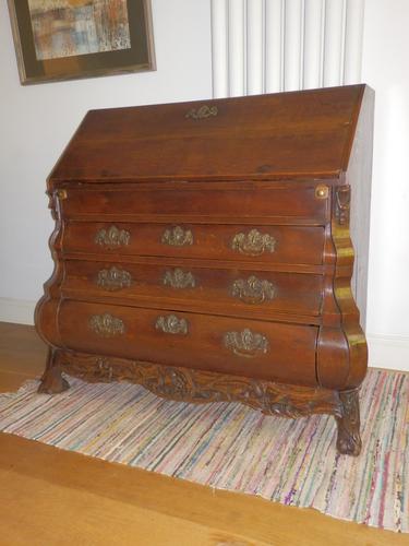 Bureau, Desk, Dutch, Solid Oak (1 of 14)