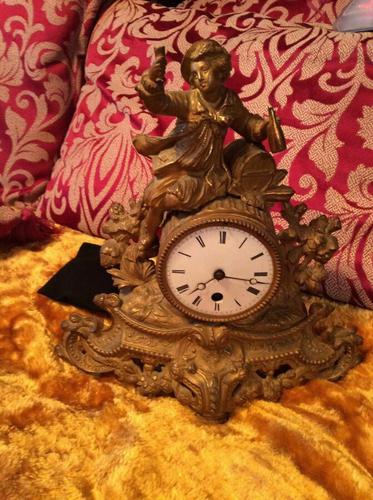 Rare Antique French Japy Freres Gilt Gilded Brass Vintage Mantel Clock (1 of 8) Rare Antique French Japy Freres Gilt Gilded Brass Vintage Mantel Clock (1 of 8)