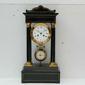 Rare Antique 1860 French Ebonised Ormolu Pendule J. Falconnier Portico Clock (1 of 11) Rare Antique 1860 French Ebonised Ormolu Pendule J. Falconnier Portico Clock (1 of 11)