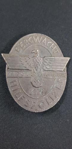 WW2 World War Two Nazi Bergwacht Hilfspolizei Badge (1 of 1)