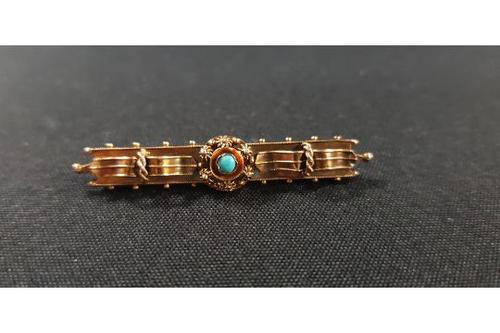 Suffragette Antique 15 Carat Gold & Turquoise Brooch (1 of 1) Suffragette Antique 15 Carat Gold & Turquoise Brooch (1 of 1)