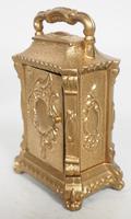 Antique Travelling Miniature Carriage Clock - Original Leather Case Made of Gilt Metal with Enamel Dial Mantel Clock (6 of 12) Antique Travelling Miniature Carriage Clock - Original Leather Case Made of Gilt Metal with Enamel Dial Mantel Clock (6 of 12)
