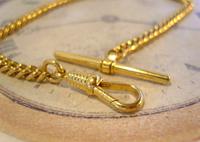 Vintage Pocket Watch Chain 1970s 12ct Gold Plated Curb Link Albert With T Bar (7 of 9) Vintage Pocket Watch Chain 1970s 12ct Gold Plated Curb Link Albert With T Bar (7 of 9)