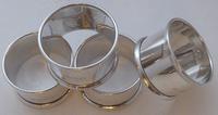 Boxed Set 4 Hallmarked Solid Silver Napkin Rings Serviette Charles Perry & Co (6 of 7) Boxed Set 4 Hallmarked Solid Silver Napkin Rings Serviette Charles Perry & Co (6 of 7)