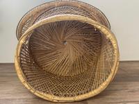 Vintage Boho Mid 20th Century Rounded Peacock Rattan Chair with Cushion (14 of 15) Vintage Boho Mid 20th Century Rounded Peacock Rattan Chair with Cushion (14 of 15)