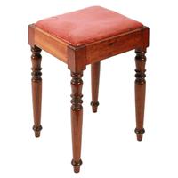 Georgian Mahogany Turned Leg Stool (3 of 7) Georgian Mahogany Turned Leg Stool (3 of 7)