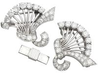 4.16ct Diamond & Platinum Double Clip Brooch - Art Deco c.1930 (4 of 12) 4.16ct Diamond & Platinum Double Clip Brooch - Art Deco c.1930 (4 of 12)