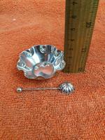 Antique Sterling Silver Hallmarked Salts & Matching Spoon 1897 E G (8 of 8) Antique Sterling Silver Hallmarked Salts & Matching Spoon 1897 E G (8 of 8)