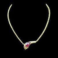 Antique Victorian Cabochon Garnet Yellow Gold Snake Serpent Necklace (2 of 11) Antique Victorian Cabochon Garnet Yellow Gold Snake Serpent Necklace (2 of 11)
