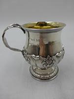 Beautiful George IV Silver Childs Mug London 1825