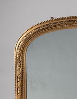 Large English Victorian Gilt Archtop Overmantle Mirror (6 of 6) Large English Victorian Gilt Archtop Overmantle Mirror (6 of 6)