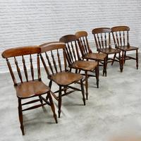Set of 6 Antique Spindleback Kitchen / Dining Chairs (2 of 8) Set of 6 Antique Spindleback Kitchen / Dining Chairs (2 of 8)