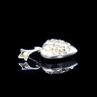 Antique Old Cut Paste Sterling Silver Puffy Heart Pendant Charm (3 of 8) Antique Old Cut Paste Sterling Silver Puffy Heart Pendant Charm (3 of 8)