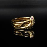 Antique Diamond Snake Serpent 18ct Gold Ring Band (4 of 6) Antique Diamond Snake Serpent 18ct Gold Ring Band (4 of 6)