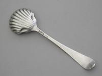 George III Provincial Silver Salt Spoon by Thomas Eustace, Exeter c.1780 (8 of 9) George III Provincial Silver Salt Spoon by Thomas Eustace, Exeter c.1780 (8 of 9)