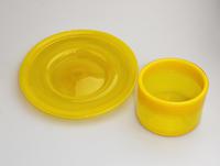 Erik Hoglund : Scandinavian Kosta Boda Art Glass Large Canary Yellow Bowl & Saucer c.1960 (5 of 10) Erik Hoglund : Scandinavian Kosta Boda Art Glass Large Canary Yellow Bowl & Saucer c.1960 (5 of 10)