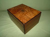 Inlaid Figured Walnut Jewellery Box - Plush Interior c.1875 (5 of 12) Inlaid Figured Walnut Jewellery Box - Plush Interior c.1875 (5 of 12)