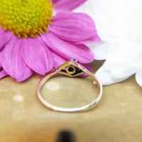 Vintage Dainty 18ct Gold Created Sapphire Evil Eye Ring (6 of 10) Vintage Dainty 18ct Gold Created Sapphire Evil Eye Ring (6 of 10)