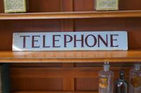 Original GPO Glass “TELEPHONE” sign from a Red Phone Box (6 of 6) Original GPO Glass “TELEPHONE” sign from a Red Phone Box (6 of 6)