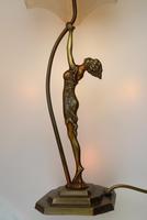 An Unusual Stylised Maiden Art Deco Table Lamp & Shade C.1920's (3 of 11) An Unusual Stylised Maiden Art Deco Table Lamp & Shade C.1920's (3 of 11)