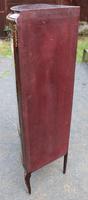 1960s Mahogany Bow Vitrine China Corner Cabinet with Painted Scene and Shelves (3 of 4) 1960s Mahogany Bow Vitrine China Corner Cabinet with Painted Scene and Shelves (3 of 4)