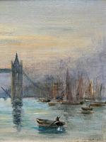 Superb Original 1921 View of Tower Bridge London Seascape Oil Painting (5 of 12) Superb Original 1921 View of Tower Bridge London Seascape Oil Painting (5 of 12)