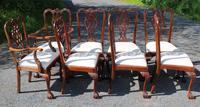 1960s Set of 8 Mahogany Chippendale Style Dining Chairs Pop Out Seats (3 of 4) 1960s Set of 8 Mahogany Chippendale Style Dining Chairs Pop Out Seats (3 of 4)