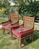 Pair of Moorish Middle Eastern Ottoman Islamic Throne Chairs - Liberty's of London / Liberty & Co (5 of 6) Pair of Moorish Middle Eastern Ottoman Islamic Throne Chairs - Liberty's of London / Liberty & Co (5 of 6)