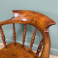Elm Early Victorian Antique Smokers Bow Arm Chair (6 of 7) Elm Early Victorian Antique Smokers Bow Arm Chair (6 of 7)