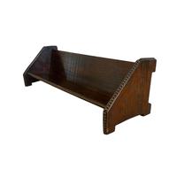Antique Edwardian Oak Beaded Edge Book Trough c.1910